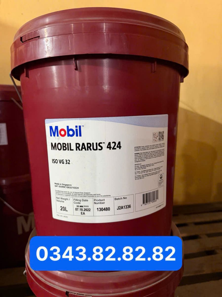 Dầu máy nén khí Mobil Rarus 424 chính hãng, giá siêu tốt