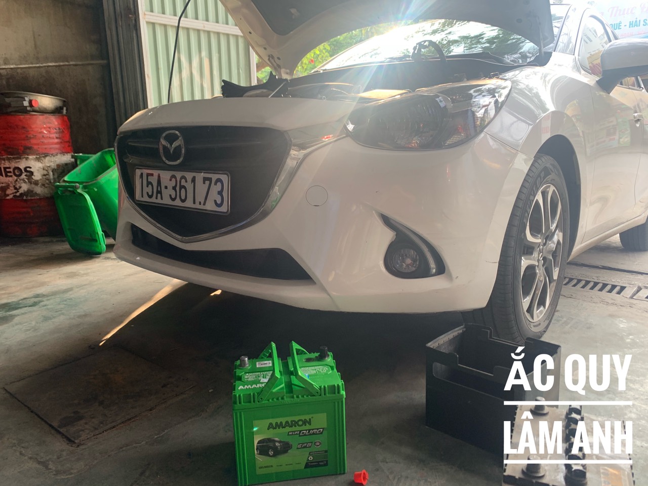 ắc quy amaron q85 65 ah cho mazda 2 tại hải phòng