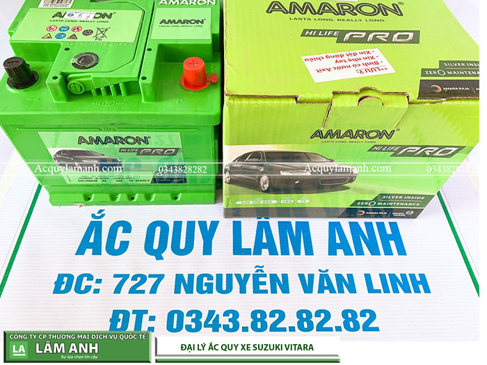 Bình ắc quy Amaron Din 45 dùng cho xe Suzuki Vittara