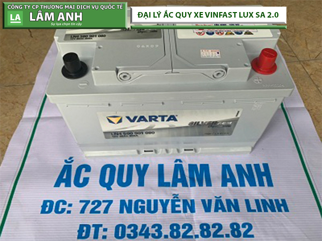 Bình ắc quy Varta AGM 80Ah cho xe Vinfast Lux SA 2.0 chính hãng