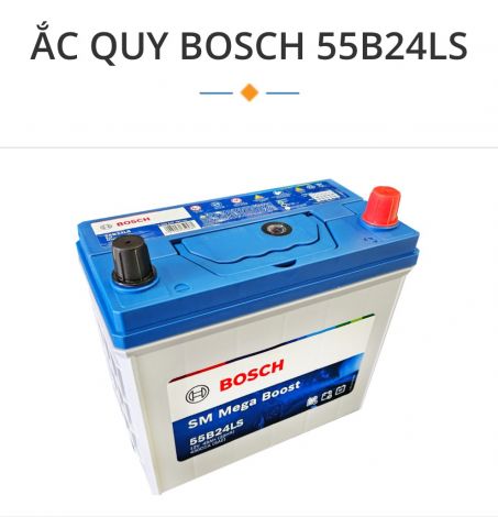 Ắc quy Bosch 55B24LS 12V-45Ah