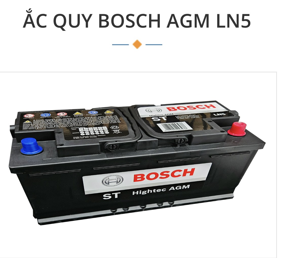 Bình ắc quy Bosch AGM LN5 95ah