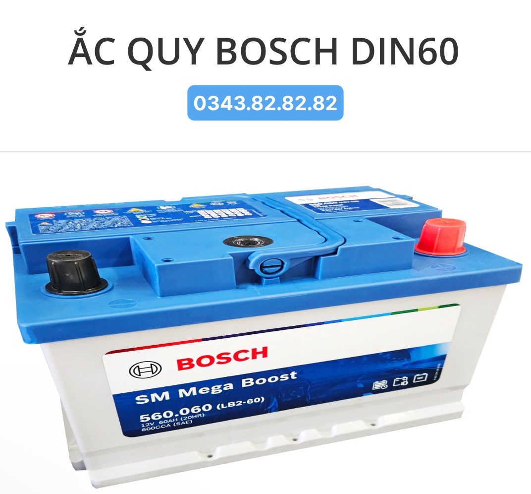 Bình ắc quy Bosch Din 60 12V-60ah