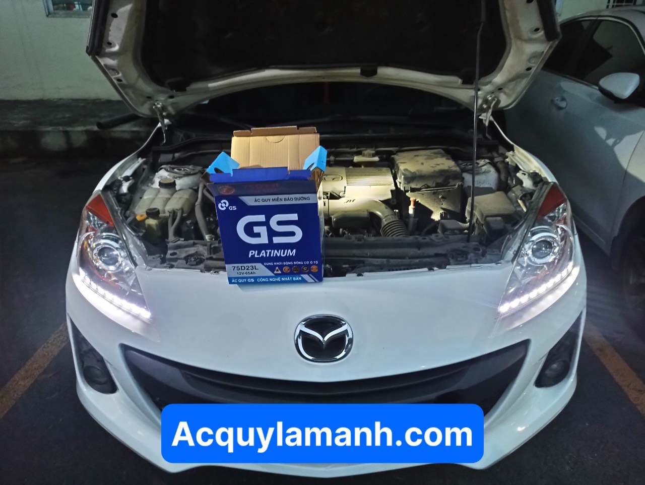 Thay ắc quy Gs cho mazda 3 tại Hải Dương