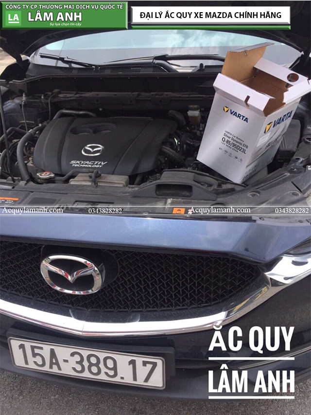 Lắp đặt ắc quy cho xe Mazda tại Hải Phòng