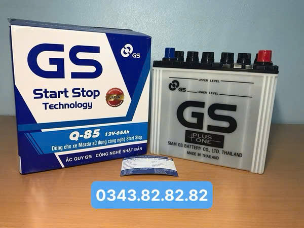 Ắc quy GS Q85 cho mazda Istop chính hãng, giá tốt tại Hải Phòng