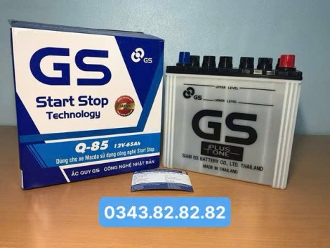 Ắc quy GS Q85 cho mazda Istop chính hãng, giá tốt tại Hải Phòng