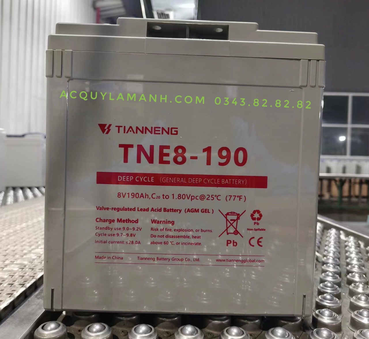 ắc quy Tianneng ( Thiên năng) TNE8-190 ( 8V-190AH)