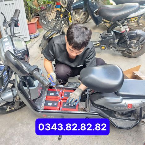 Thay bình ắc quy xe điện, xe máy điện Xmen giá rẻ nhất Hải Phòng